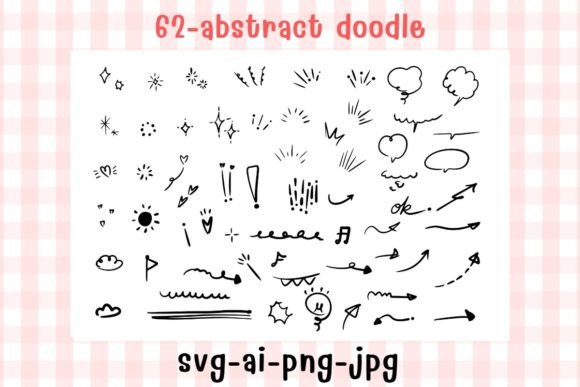 62-Abstract Doodle SVG Review for Real Projects