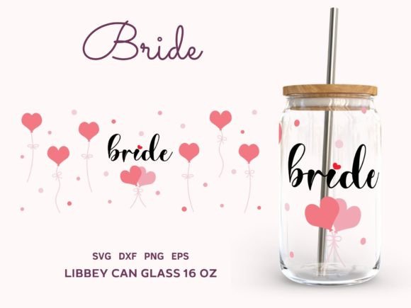 Bride Libbey Can Glass16oz Wrap SVG Review for Embroidery Projects