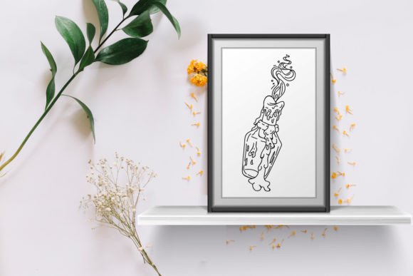 Christmas Candle Pop Art Cartoon Vector Review: A Festive Embroidery Asset