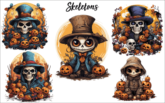 Halloween Skeleton Sublimation Clipart Review for Embroidery Projects